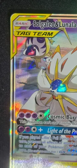 Solgaleo & Lunala GX Tag Team Full Art Holo Card 75/236 Sm-Cosmic Eclipse NM🔥🔥 - Image 3