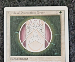 Circle of Protection GREEN Magic The Gathering Revised MTG NO play ....(DS3D1K7) - Image 3