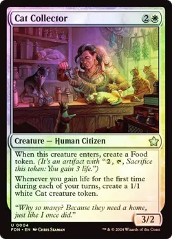 NM Foil Cat Collector, MTG, Foundations, Magic the Gathering, 4 - Image 1