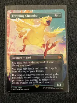 Magic The Gathering MTG - Traveling Chocobo (Borderless) - FIN - Image 1
