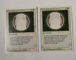 2x Circle of Protection: Green MTG, Revised Edition, LP, White Enchantment - Image 1