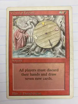 1x MTG Wheel of Fortune Revised Edition Rare Sorcery (MP) - Image 1