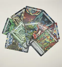 Surveil Land Set - Altered Art Custom MTG - Van Gogh Style - All 10! - Image 1