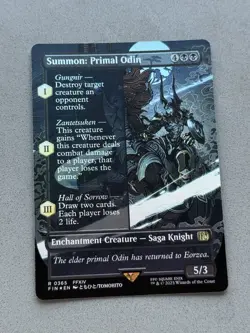 Summon Primal Odin #365 FOIL - BORDERLESS - MTG Final Fantasy FIN English - NM - Image 1