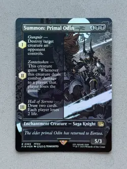 Summon Primal Odin #365 FOIL - BORDERLESS - MTG Final Fantasy FIN English - NM - Image 3