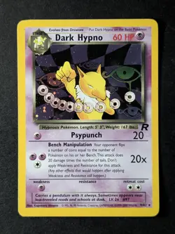 2000 Pokemon DARK HYPNO #9/82 Team Rocket Cosmos Holo Rare English (B) - Image 1