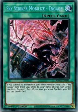 Yugioh Sky Striker Mobilize - Engage! BLMR-EN091 1st Edition Secret Rare NM - Image 1