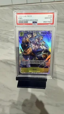 ONE PIECE CCG Awakening of the New Era Enel OP05-100 Super Rare Foil PSA 10 - Image 1