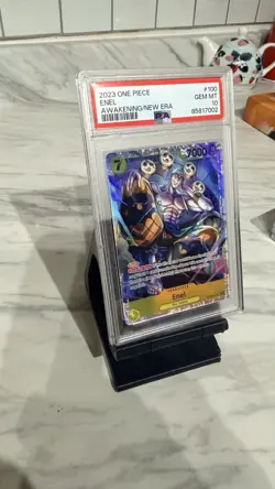 ONE PIECE CCG Awakening of the New Era Enel OP05-100 Super Rare Foil PSA 10 - Image 2