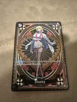 Stussy (SP) OP07-085 SR A Fist Of Divine Speed One Piece Card Game TCG English - Image 1