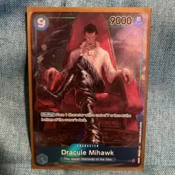Dracule Mihawk (Parallel) OP01-070 SR Romance Dawn One Piece Full Art NM Rare - Image 1
