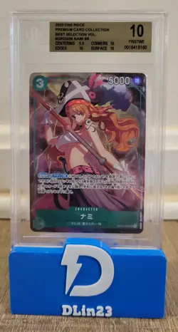 2023 ONE PIECE JAPANESE PREMIUM COLLECTION NAMI OP02-036 SR BGS 10 PRISTINE - Image 1
