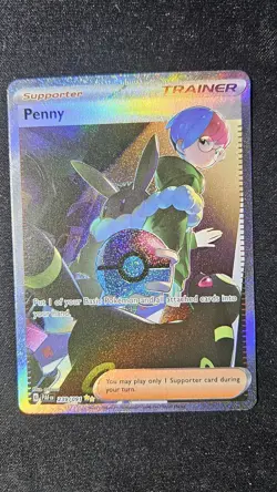 Pokemon TCG Penny Paldean Fates Trainer Holo Card 239/091 Illustration Rare - Image 2