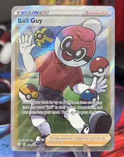 Ball Guy 065/072 Shining Fates NM Full Art Ultra Rare Pokemon Card - Image 1