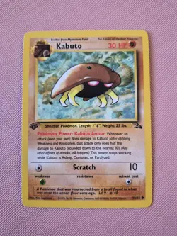 Kabuto 50/62 1st Edition Fossil Pokemon Card LP+ - Image 1
