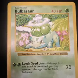 Pokemon TCG Bulbasaur Shadowless Base Set Vintage Gradable Card NMNT WoTC - Image 2