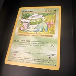 Pokemon TCG Bulbasaur Shadowless Base Set Vintage Gradable Card NMNT WoTC - Image 3