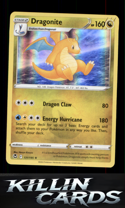 Dragonite 131/195 Pokemon Holo Rare SWSH12: Silver Tempest Card NM - Image 1