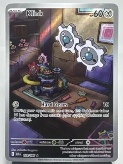 Pokemon TCG Klink 139/086 Sv: Black Bolt Illustration Rare Holo Card - Image 1