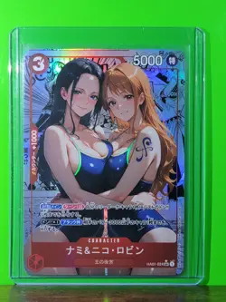 NICO ROBIN x NAMI Waifu Goddess Prismatic Refractor Manga Card CUSTOM MADE - Image 3