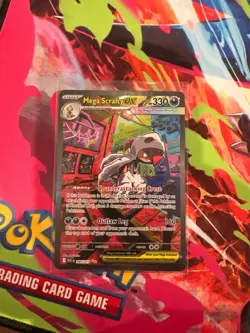 Pokemon Mega Scrafty EX 330 HP Stage 1 Dark Type ASC Set Card 285/217 English - Image 1