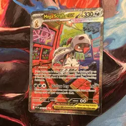 Pokemon Mega Scrafty EX 330 HP Stage 1 Dark Type ASC Set Card 285/217 English - Image 3