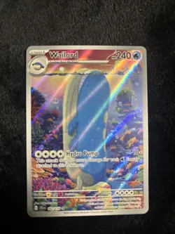 Pokemon TCG Wailord 162/159 Journey Together Illustration Rare Holo Card - Image 1
