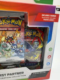 Pokemon TCG First Partner Illustration Series 1 Box Promo Cards Booster Packs - Image 3