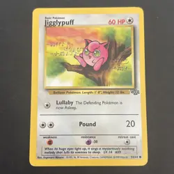 Jigglypuff 54/64 Regular WOTC Pokemon Card Vintage Jungle Set 1999 - Image 1