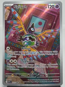 Pokemon TCG Sigilyph 121/086 Sv: White Flare Illustration Rare Holo Card - Image 1