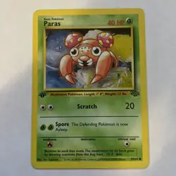 Pokemon TCG Paras Jungle Card 59/64 Regular Common 1st Edition - Image 1