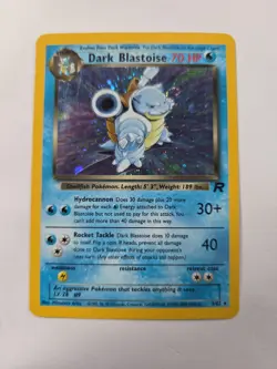 Pokemon Dark Blastoise Team Rocket Holo Rare 3/82 2000 English Card Swirl Holo - Image 1