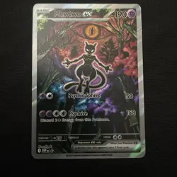 Pokemon Mewtwo EX TCG Full Art Holo Rare Card - Image 1