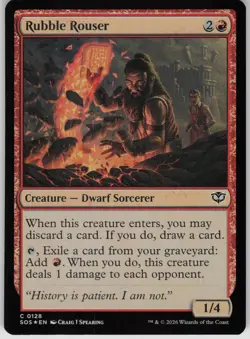 MTG Rubble Rouser Foil NM Secrets of Strixhaven Magic 128 - Image 1
