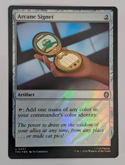 (Surge Foil) Arcane Signet (57) Commander: Teenage Mutant Ninja Turtles Mtg NM - Image 1