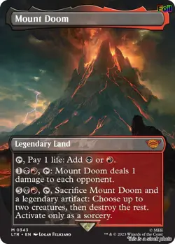 Mount Doom (Borderless) [LTR - 343] - NM [Foil] TCG MTG - Image 1