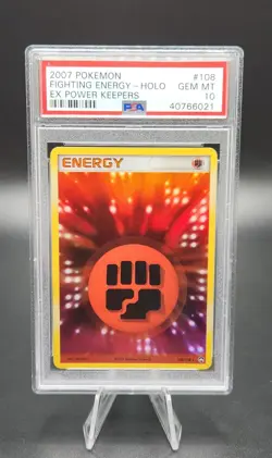 PSA 10 Gem Mint - 2007 Pokemon Fighting Energy - Holo # 108 - EX Power Keepers - Image 1