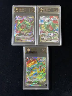 2024 Pokemon S-Chinese Rayquaza Vmax #CS4BC 098/132 RRR Holo TOC 10 Lot*3 A ZE62 - Image 1
