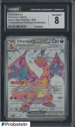 2023 Pokemon SVP EN BSP Premium Collection #056 Charizard ex CGC 8 NM-MT - Image 1