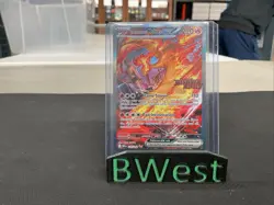Team Rocket's Moltres ex NM LP Destined Rivals SAR Holo Rare 229 Pokemon Stamped - Image 1