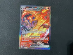 Team Rocket's Moltres ex NM LP Destined Rivals SAR Holo Rare 229 Pokemon Stamped - Image 2