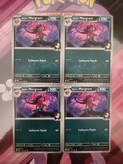 x4 Marnie's Morgrem 135/182 Pokemon Sv10: Destined Rivals Regular Playset - Image 1