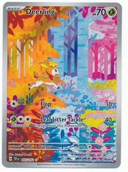 2024 POKEMON TEMPORAL FORCES ILLUSTRATION HOLO RARE FULL ART DEERLING #165 MINT - Image 1