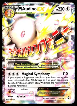M AUDINO EX 85/124 HOLO EX RARE FATES COLLIDE POKEMON MP - Image 1