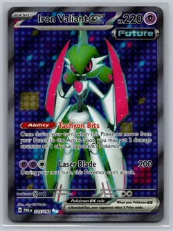Iron Valiant ex 225/182 Ultra Rare Paradox Rift Pokemon Near Mint - Image 1