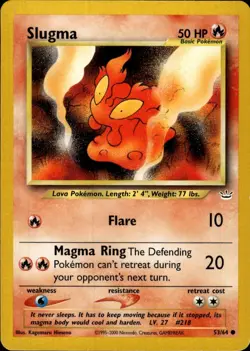 Pokemon Neo Revelation #53/64 Slugma Common Lightly played - Image 1
