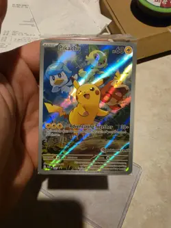 Pikachu 027 Black Star Promo Pokemon Center Stamped Paldea Evolved ETB sealed - Image 1