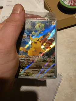 Pikachu 027 Black Star Promo Pokemon Center Stamped Paldea Evolved ETB sealed - Image 2