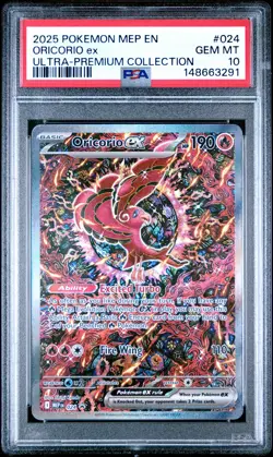 148663291 Oricorio ex 2025 Pokemon MEP Black Star Promos #024 PSA 10 - Image 1