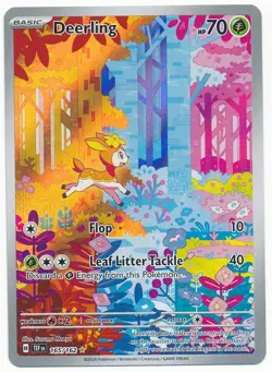 2024 POKEMON TEMPORAL FORCES ILLUSTRATION RARE FULL ART HOLO DEERLING #165 MINT - Image 1